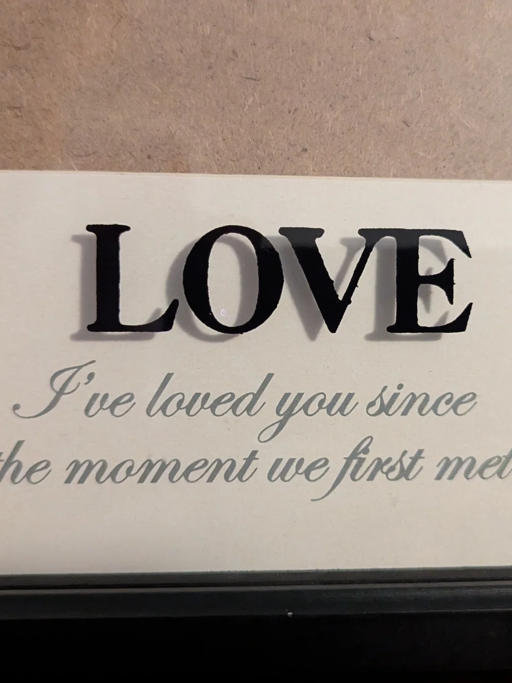 LOVE Black Picture Frame Wall Accent